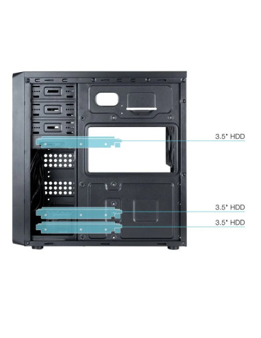 CAJA ORDENADOR TOOQ ATX USB 3.0 BLACK ( SIN FUENTE )