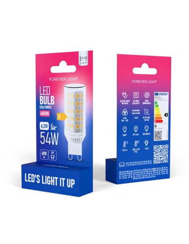 BOMBILLA LED G9 6.2W 690 LUMEN LUZ FRIA FOREVER