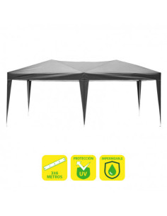CARPA PLEGABLE ACERO 3X6 METROS GRIS SUNGARDEN