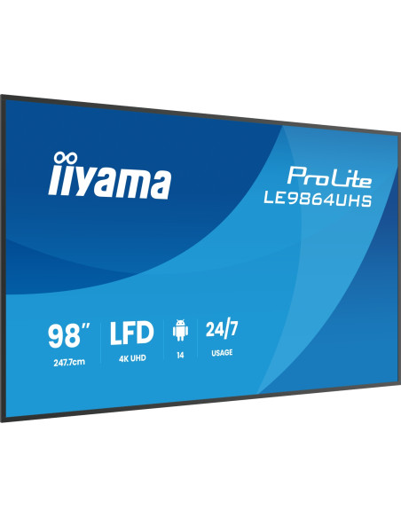 iiyama LE9864UHS-B1AG pantalla de señalización Pantalla plana para