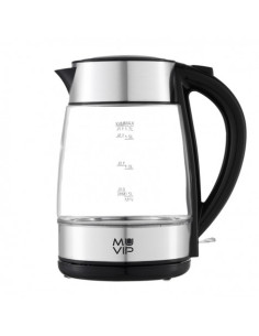 HERVIDOR DE AGUA CRISTAL INOX 1.7 LITROS 2200W MUVIP