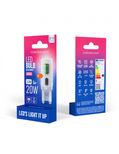 BOMBILLA LED G9 2.2W 200 LUMEN LUZ FRIA FOREVER