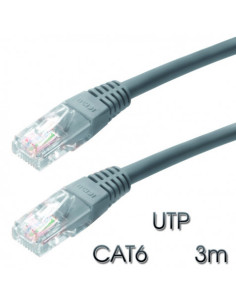 CABLE DE RED UTP CAT 6 3M GRIS CLARO CROMAD