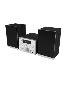 Thomson MIC122BT sistema de audio para el hogar Microcadena de música para uso doméstico 50 W Negro, Plata