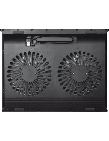 SOPORTE + VENTILADOR NOTEBOOK TRUST HASTA 17.4 BLACK