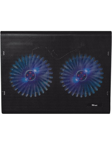 SOPORTE + VENTILADOR NOTEBOOK TRUST HASTA 17.4 BLACK