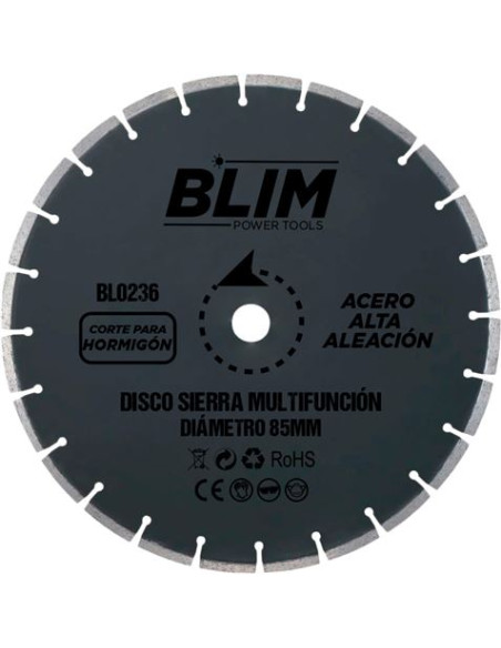 DISCO CORTE HORMIGON PARA SIERRAS MULTIFUNCION 85MM. BLIM