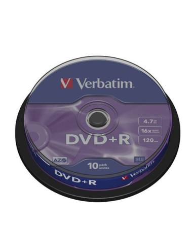 TARRINA 10 UNIDADES DVD+R VERBATIM 16X ADVANCED