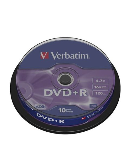 TARRINA 10 UNIDADES DVD+R VERBATIM 16X ADVANCED