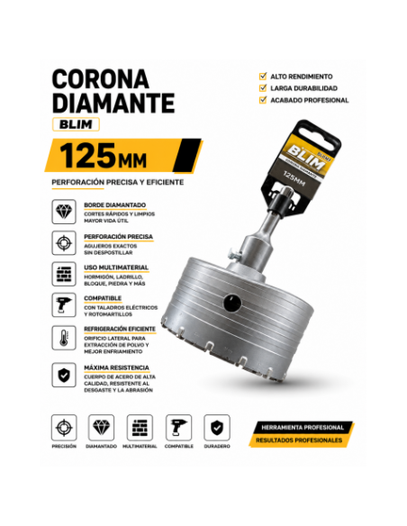CORONA DIAMANTE 125 MM BLIM