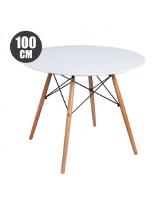 MESA REDONDA DESIGN D400 100CM BLANCA MUVIP