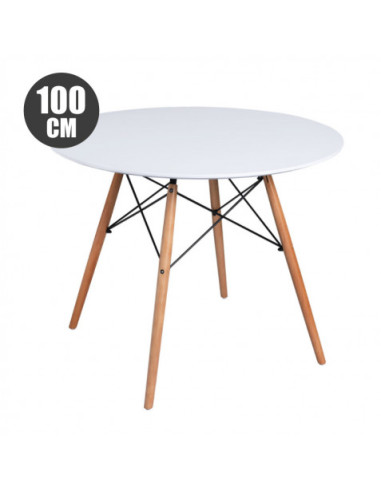 MESA REDONDA DESIGN D400 100CM BLANCA MUVIP