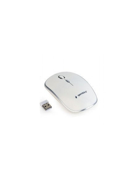 Gembird MUSW-4B-01-W ratón Ambidextro RF inalámbrico Í“ptico 1600 DPI