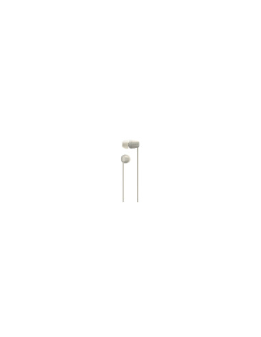 Sony WI-C100 Auriculares Inalámbrico Dentro de oÍ­do Llamadas/Música Bluetooth Beige