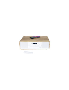 Thomson MIC301IBT sistema de audio para el hogar Microcadena de música para uso doméstico 10 W Blanco, Madera