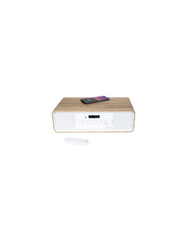 Thomson MIC301IBT sistema de audio para el hogar Microcadena de música para uso doméstico 10 W Blanco, Madera