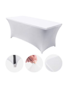 FUNDA PARA MESA DE RESINA 152X70X74CM BLANCA SUNGARDEN
