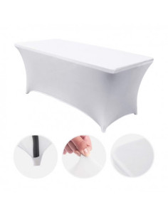 FUNDA PARA MESA DE RESINA 240X74X74CM BLANCA SUNGARDEN
