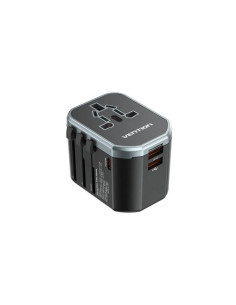CARGADOR DE PARED VENTION UNIVERSAL USB-C 2XUSB-A 20W