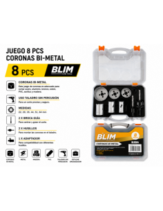 JUEGO 8 PCS CORONAS BI-METAL BLIM