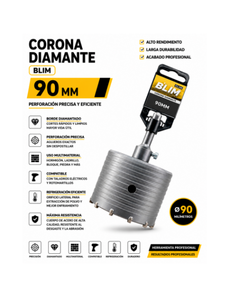 CORONA DIAMANTE 90 MM BLIM