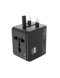 ADAPTADOR UNIVERSAL DE VIAJE 2XUSB 2.1A XO