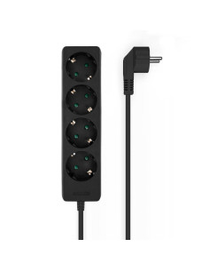 REGLETA AISENS 4 SCHUKOS PROTECCION 1,4M BLACK 2