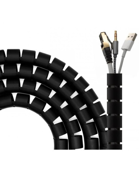 ORGANIZADOR DE CABLE AISENS FLEXIBLE 25MM 2M BLACK