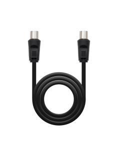 CABLE ANTENA TV 75 OHM M-H 1.8 M NANOCABLE BLACK