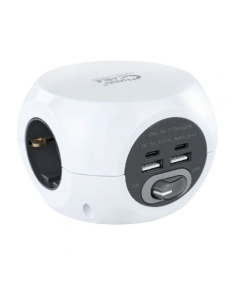 BASE MULTIPLE 3 TOMAS + 4 USB NANOCABLE