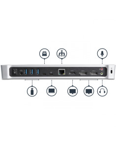 StarTech.com Docking station USB-C para Tres Monitores 4K con 5x 2