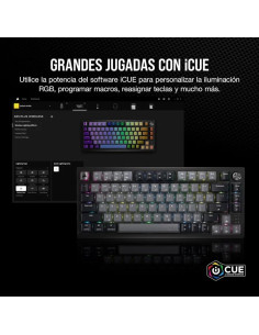 TECLADO GAMING CORSAIR K65 PLUS WIRELESS 75% ICUE RGB BLACK 2