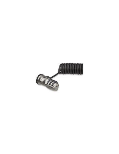 StarTech.com LTLOCK3DCOIL Cable antirrobo Negro Acero inoxidable para
