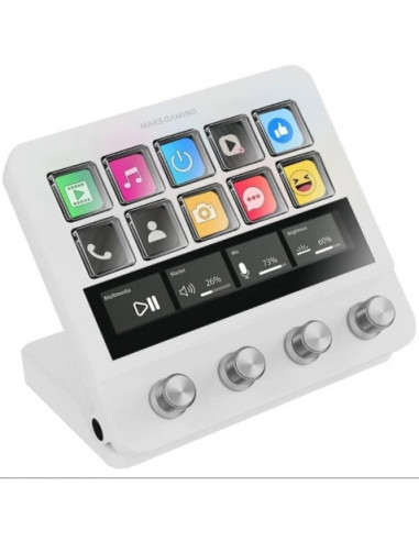 STREAM DECK MARS GAMING MSD-PRO | 10+4 TECLAS LCD | BLANCO
