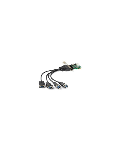 StarTech.com Tarjeta PCI Express Serie de 4 Puertos RS232 UART 16950