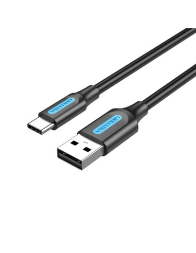 CABLE USB-A 2.0 VENTION TIPO USB-A/M - USB-C/M 0.25M BLACK