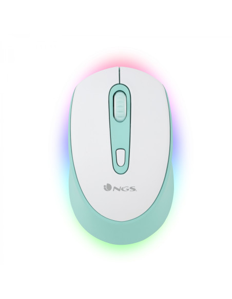 Ratón NGS SMOG MINT-RB Ambidextro RF inalámbrica + Bluetooth Í“ptico