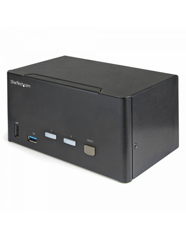 StarTech.com Switch Conmutador KVM de 2 Puertos DisplayPort 4K para 3