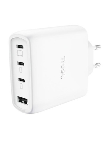 CARGADOR TRUST MAXO 3XUSB-C 1XUSB-A 65W + CABLE USB-C 2M WHITE