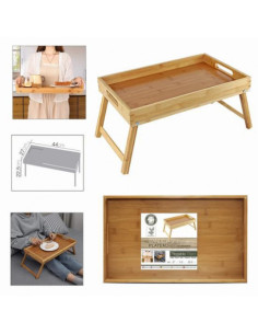 BANDEJA BAMBU PARA CAMA 44X27X5.5-22.5CM