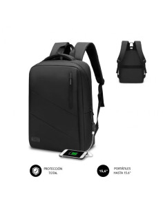 MOCHILA SUBBLIM CITY BACKPACK 15,6 CARGA USB BLACK 2