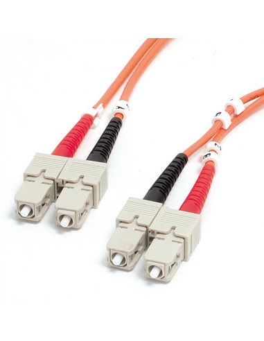 StarTech.com FIBSCSC2 cable de fibra optica 2 m SC OM1 Naranja