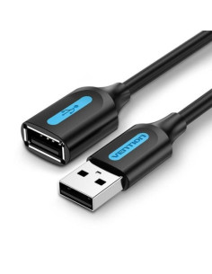 CABLE ALARGADOR USB-A 2.0 VENTION TIPO USB-A/M - USB-A/H 480MBPS 1M BLACK