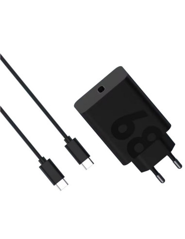 CARGADOR DE PARED MOTOROLA TURBOPOWER GAN USB-C 68W 20V/3.4A BLACK + CABLE USB-C 1M