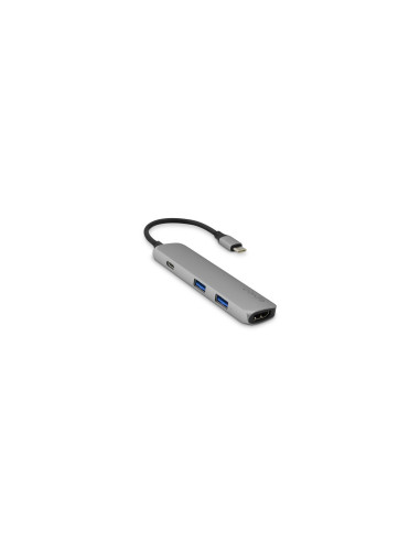 Epico 9915111900012 base para portátil y replicador de puertos USB 3.2 Gen 1 (3.1 Gen 1) Type-C Negro, Gris