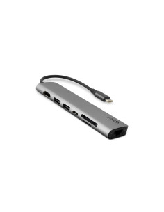 Epico 9915112100071 hub de interfaz USB Tipo C 5000 Mbit/s Gris