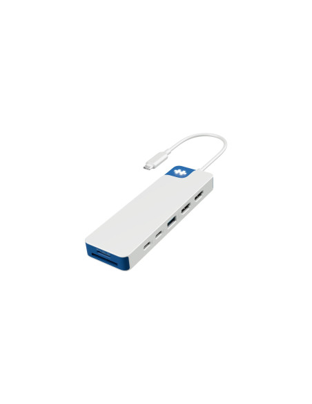 HYPER HD4103BUGL hub de interfaz USB 3.2 Gen 1 (3.1 Gen 1) Type-C 5000 Mbit/s Azul, Blanco