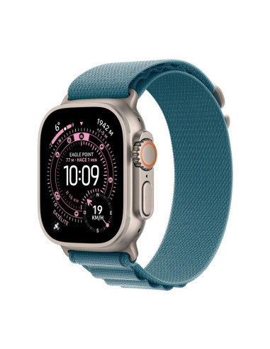 Apple Watch Ultra 3 GPS + Cellular 49mm Natural Titanium Case with Light Blue L (MEWP4QL/A)