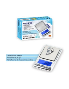 BASCULA PORTATIL GRADUACIÓN 0.01GR CON DISPLAY BP-8024 GEN-X
