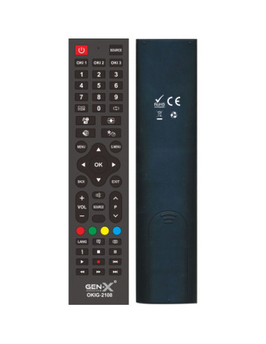 MANDO UNIVERSAL GRANDE PARA TELEVISORES OKI OKIG-2108 GEN-X